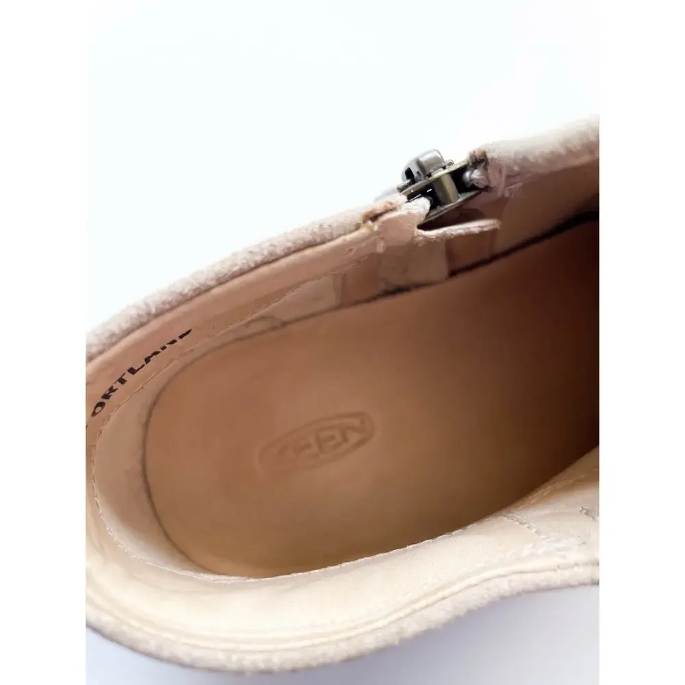 Keen Women's Oregon City Low Beige Suede Chelsea Boots Size 7.5